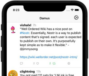 damus for ios on nostr